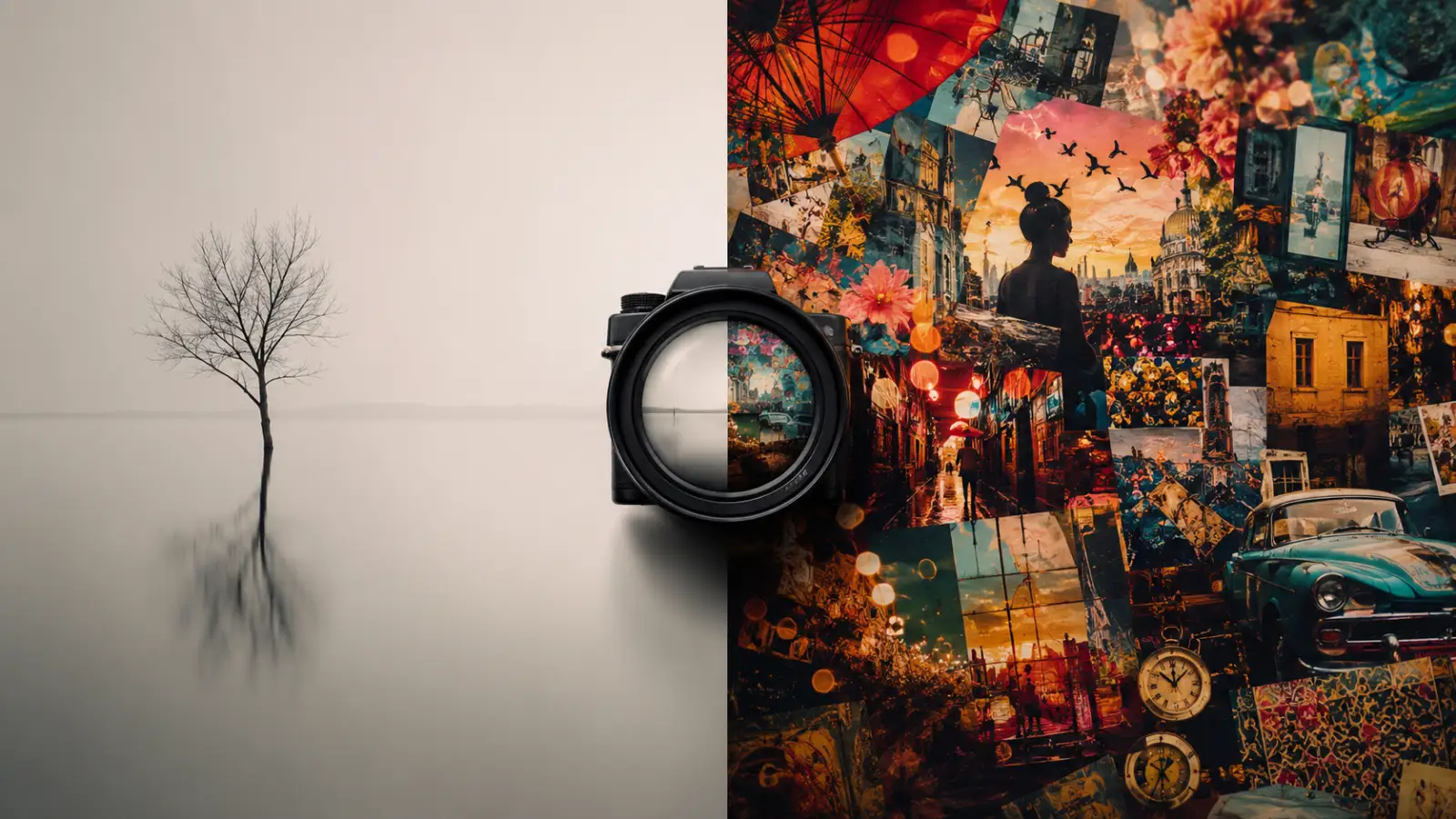 minimalizmus a maximalizmus vo fotografiii, banner
